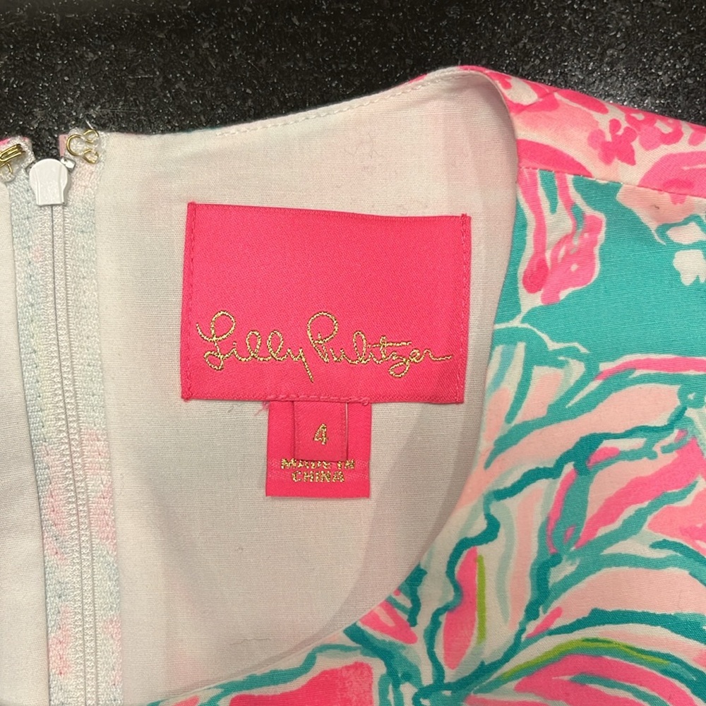 Beautiful only worn twice size 4 Lilly Pulitzer cotton dress. - Picture 5 of 7